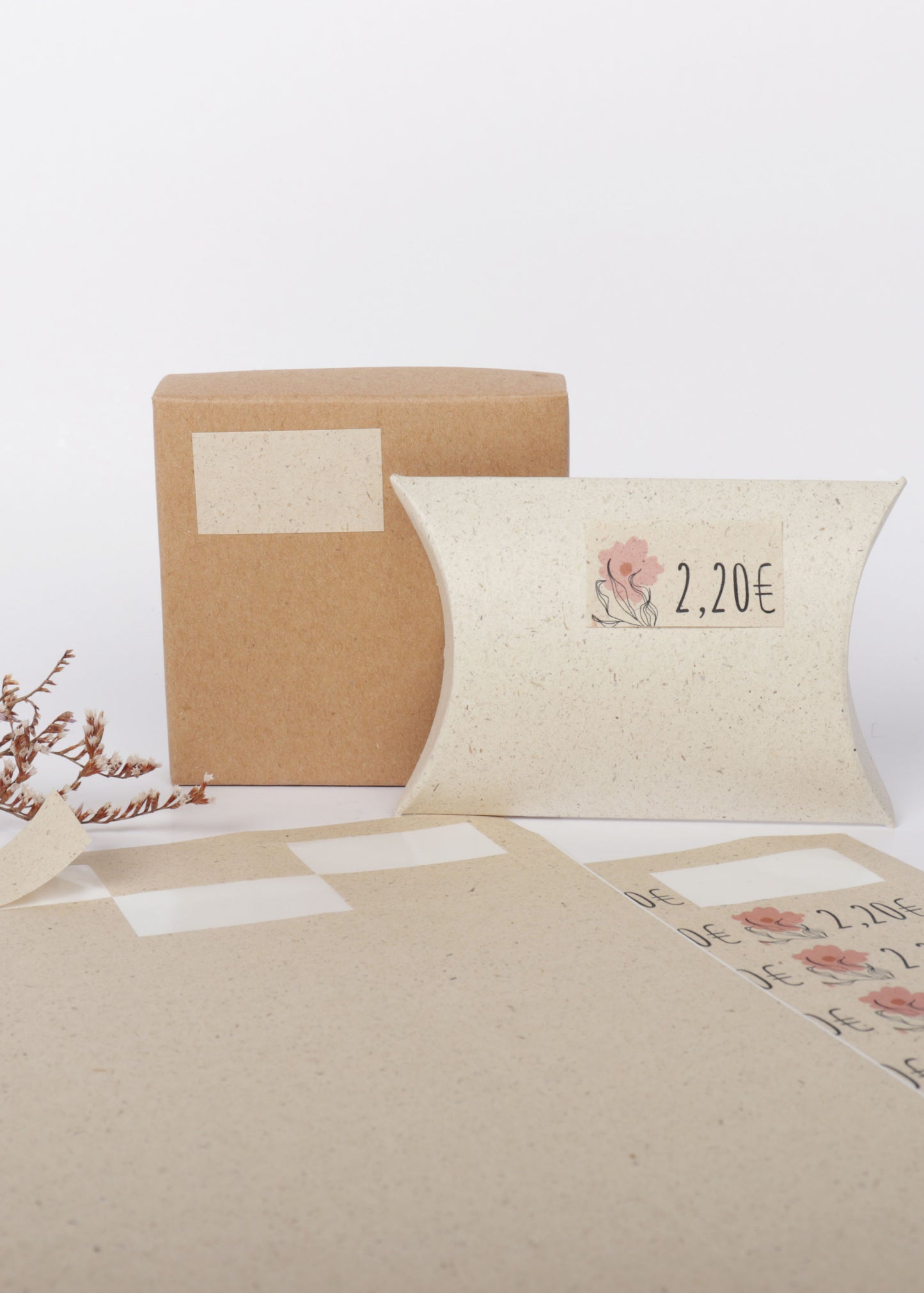 Aufkleber 38x21,2 mm, blanko