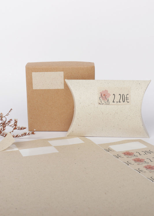 Aufkleber 38x21,2 mm, blanko