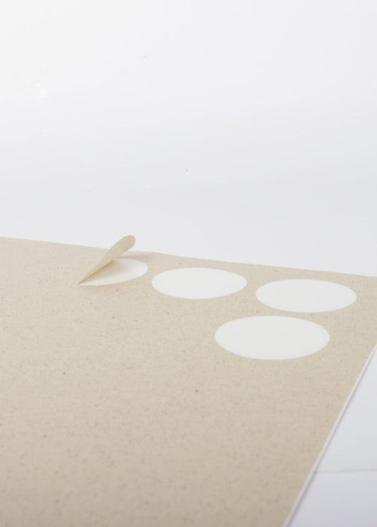 Aufkleber 40 mm rund, blanko