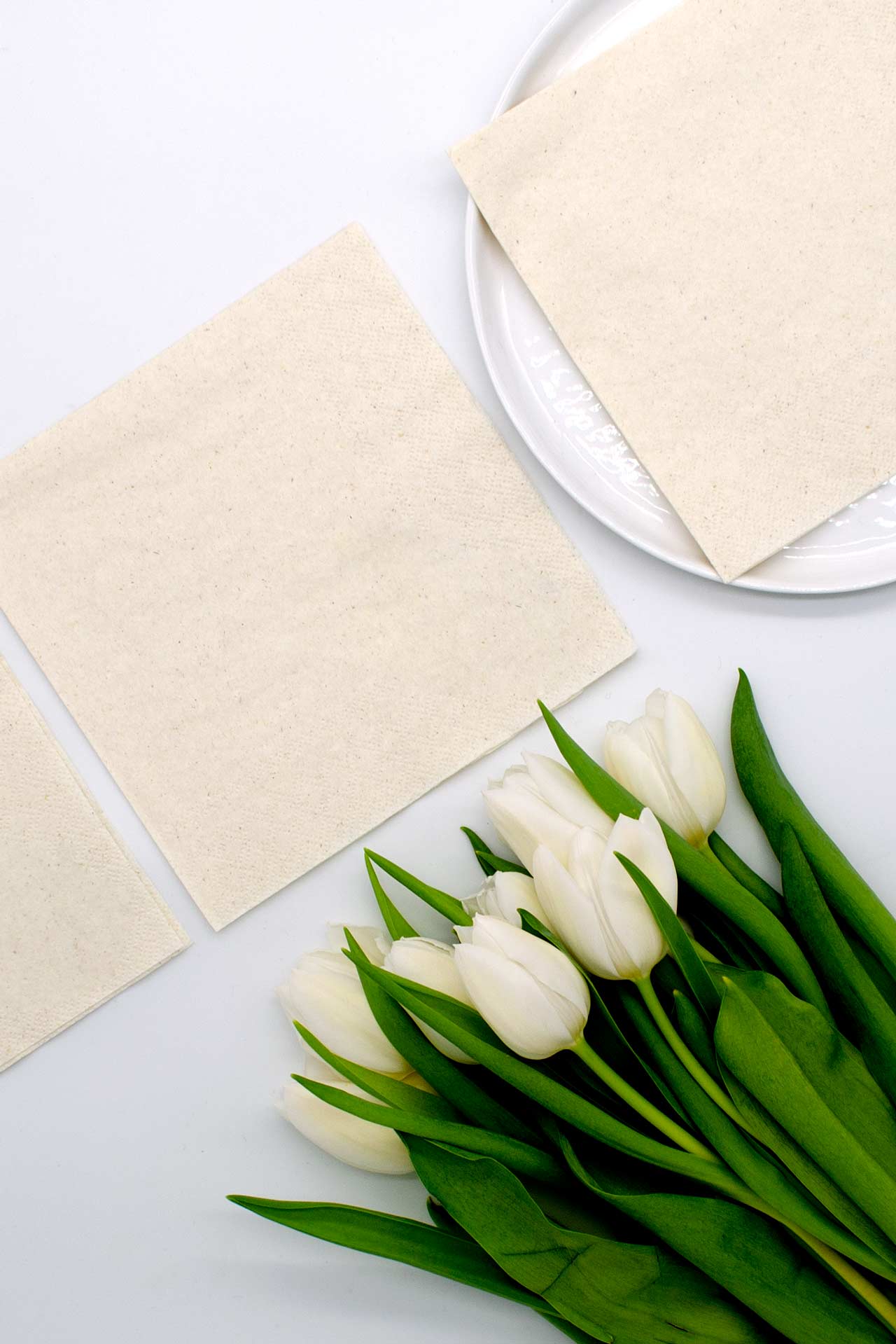 Servietten, 33x33cm, Blanko