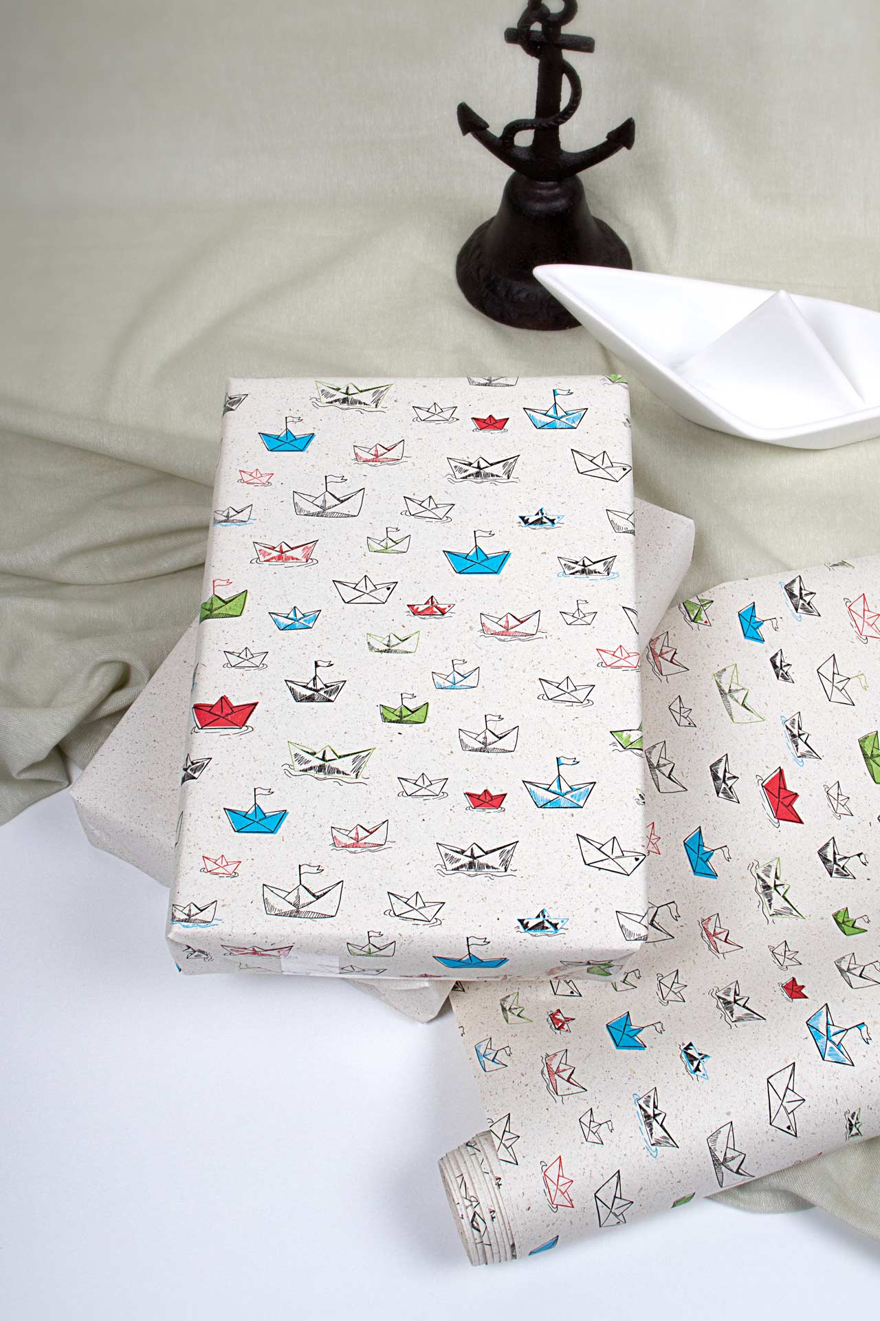 Geschenkpapier Schiffchen