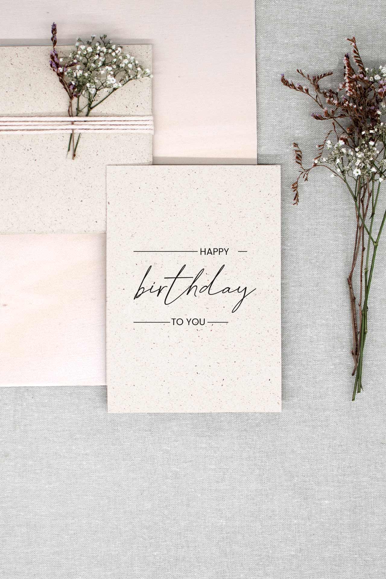 Grußkarte A6 - Happy Birthday