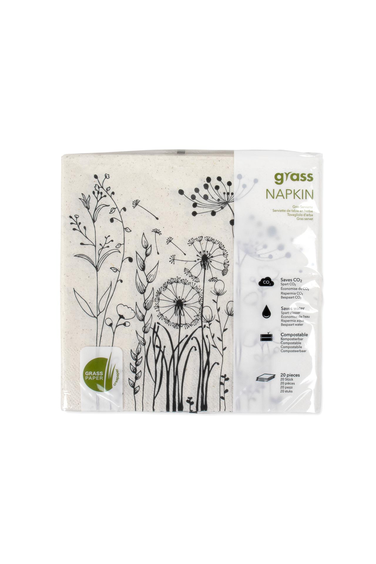 Servietten, 33x33cm, Wiesenblumen