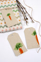 Geschenkanhänger - Möhre - 6er Set